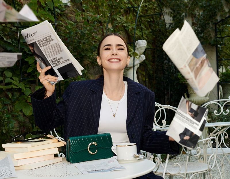 lily collins za cartier