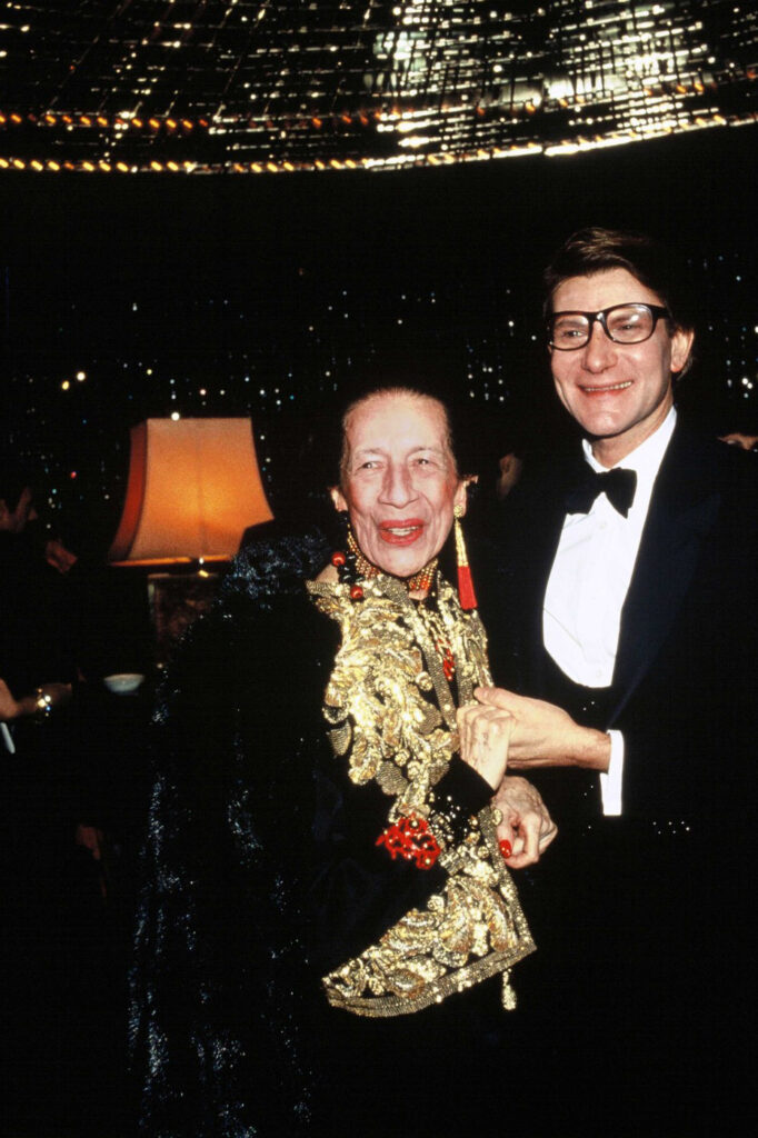 Dizajner Yves Saint Laurent with Diana Vreeland,u Parizu 1982.